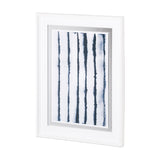 Indigo Lines II by Melody Ducharme a Hand Embellished Textured Framed Art Print Matted under Glass by Mercana at Eve Furniture