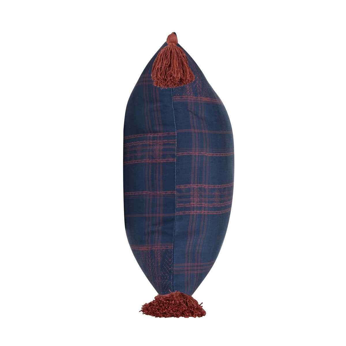 Indoor/Outdoor Cannon Dark Blue/Red Throw Pillow (Set of 2) by Classic Home at Eve Furniture