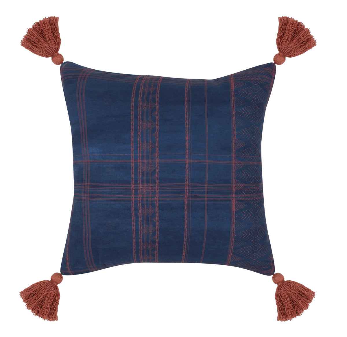 Indoor/Outdoor Cannon Dark Blue/Red Throw Pillow (Set of 2) by Classic Home at Eve Furniture