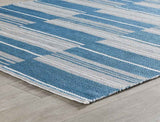Indoor/Outdoor Colton Cabana Blue Stripe Rug by Classic Home at Eve Furniture