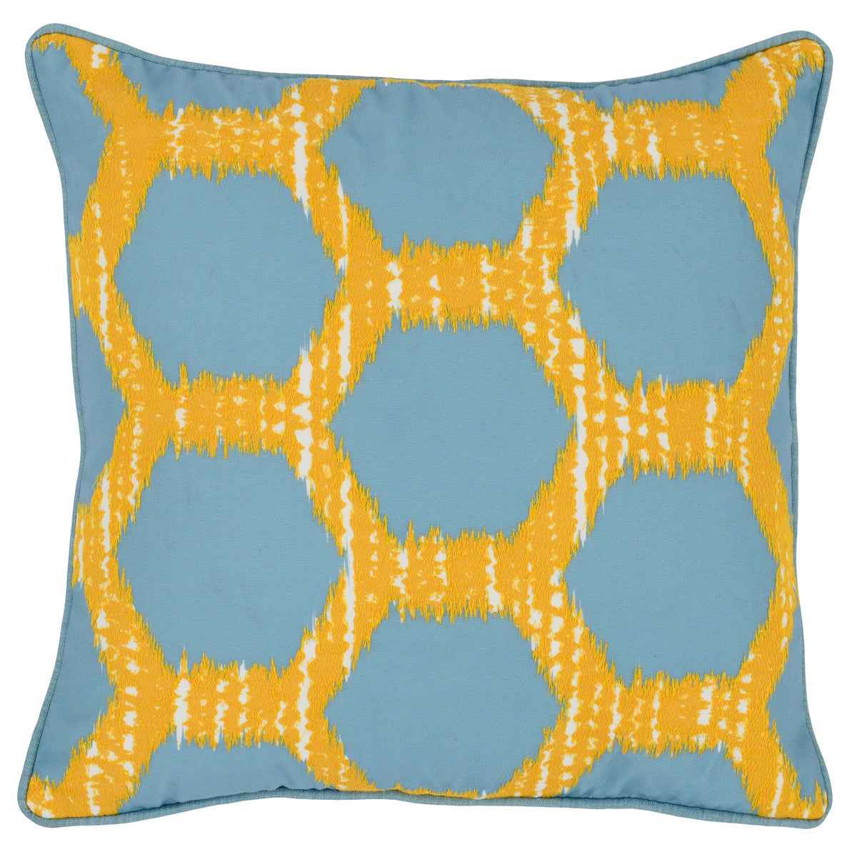 Indoor/Outdoor Gaines Yellow/Blue Throw Pillow (Set of 2) by Classic Home at Eve Furniture