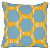 Indoor/Outdoor Gaines Yellow/Blue Throw Pillow (Set of 2) by Classic Home at Eve Furniture