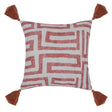 Indoor/Outdoor Karo Red Clay Throw Pillow (Set of 2) by Classic Home at Eve Furniture