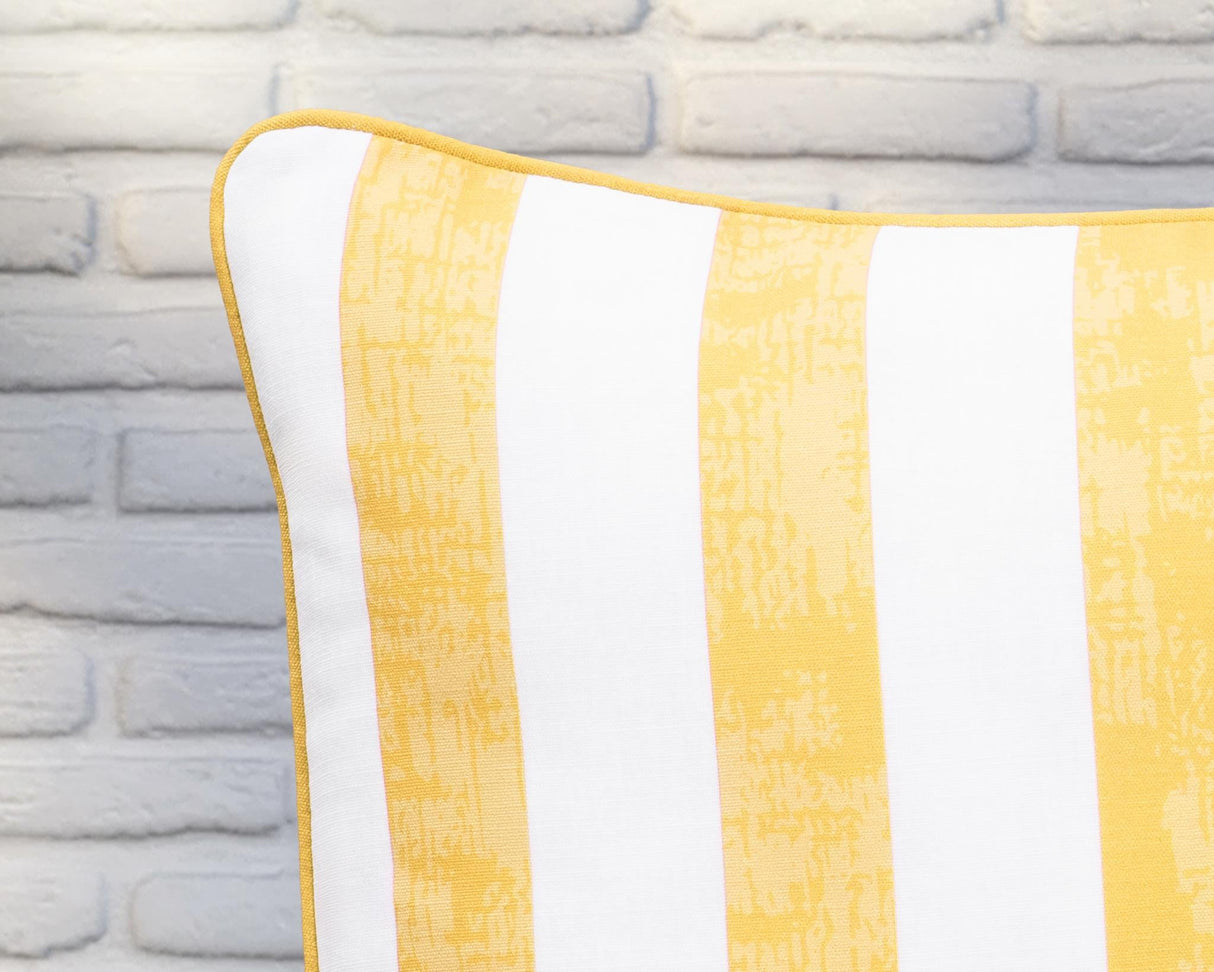 Indoor/Outdoor Milton Yellow 22x22 Throw Pillow (Set of 2) by Classic Home at Eve Furniture