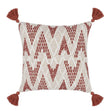 Indoor/Outdoor Sanibel Natural/Clay Red Throw Pillow (Set of 2) by Classic Home at Eve Furniture