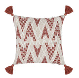 Indoor/Outdoor Sanibel Natural/Clay Red Throw Pillow (Set of 2) by Classic Home at Eve Furniture