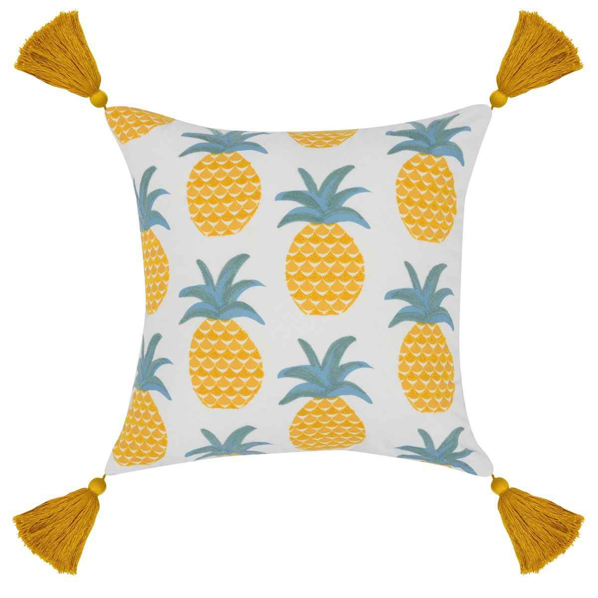 Indoor/Outdoor Sonoma Yellow Multi Throw Pillow (Set of 2) by Classic Home at Eve Furniture