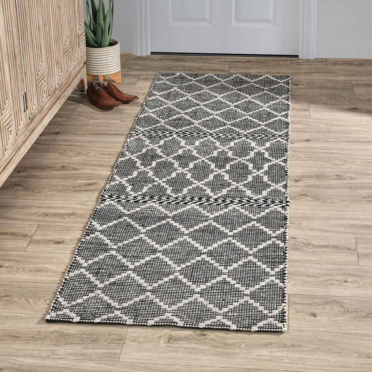 Indoor/Outdoor Sonora Black/Ivory Rug by Classic Home at Eve Furniture
