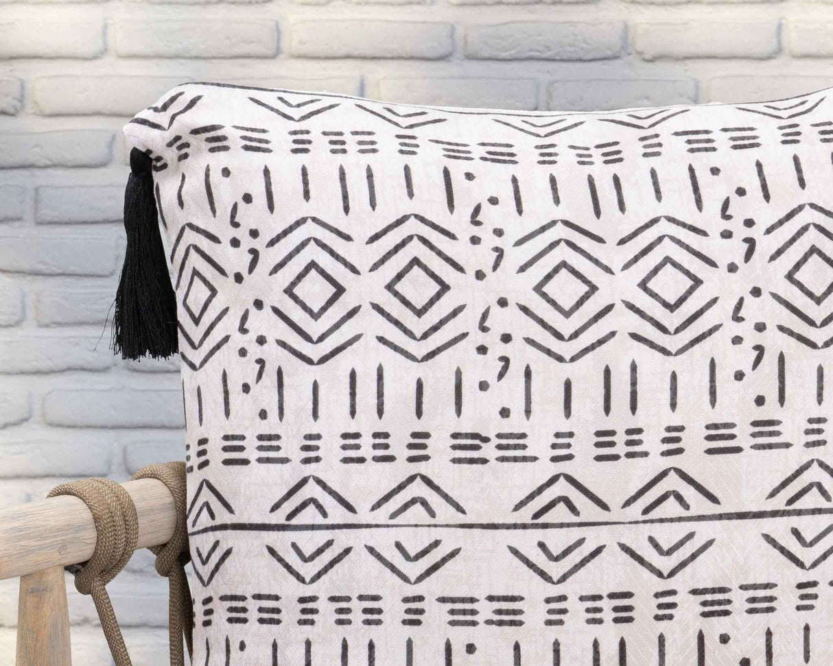 Indoor/Outdoor Zambia Natural 22x22 Throw Pillow (Set of 2) by Classic Home at Eve Furniture