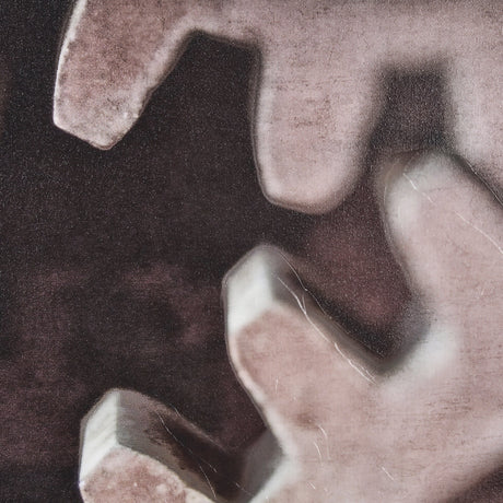 Industrial Collect - Cog by Michael Banks a Hand Embellished Textured Framed Photo Art Print by Mercana at Eve Furniture
