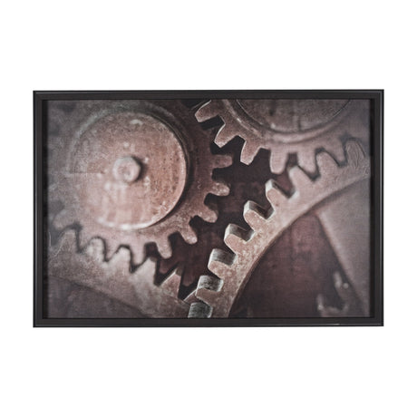 Industrial Collect - Cog by Michael Banks a Hand Embellished Textured Framed Photo Art Print by Mercana at Eve Furniture