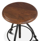 Industrial Loft 13" Adjustable Stool in Walnut by Home Trends & Design at Eve Furniture