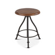 Industrial Loft 13" Adjustable Stool in Walnut by Home Trends & Design at Eve Furniture