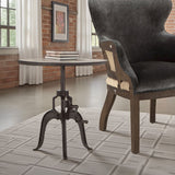 Industrial Loft 24" Adjustable Side Table in Matte Black by Home Trends & Design at Eve Furniture