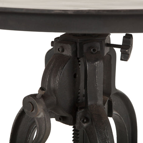 Industrial Loft 24" Adjustable Side Table in Matte Black by Home Trends & Design at Eve Furniture