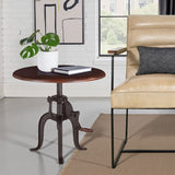Industrial Loft 24" Adjustable Side Table in Walnut by Home Trends & Design at Eve Furniture