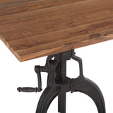Industrial Loft 30" Adjustable Dining Table in Natural