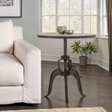 Industrial Loft 30" Adjustable Side Table in Matte Black by Home Trends & Design at Eve Furniture
