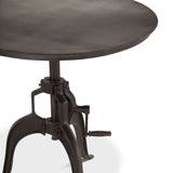 Industrial Loft 30" Adjustable Side Table in Matte Black by Home Trends & Design at Eve Furniture