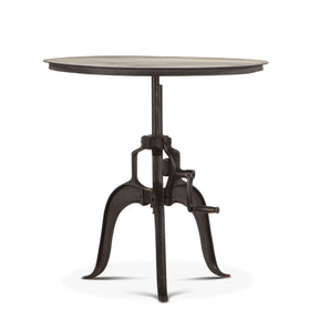 Industrial Loft 30" Adjustable Side Table in Matte Black by Home Trends & Design at Eve Furniture