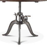 Industrial Loft 48" Adjustable Round Dining Table in Weathered Teak by Home Trends & Design at Eve Furniture
