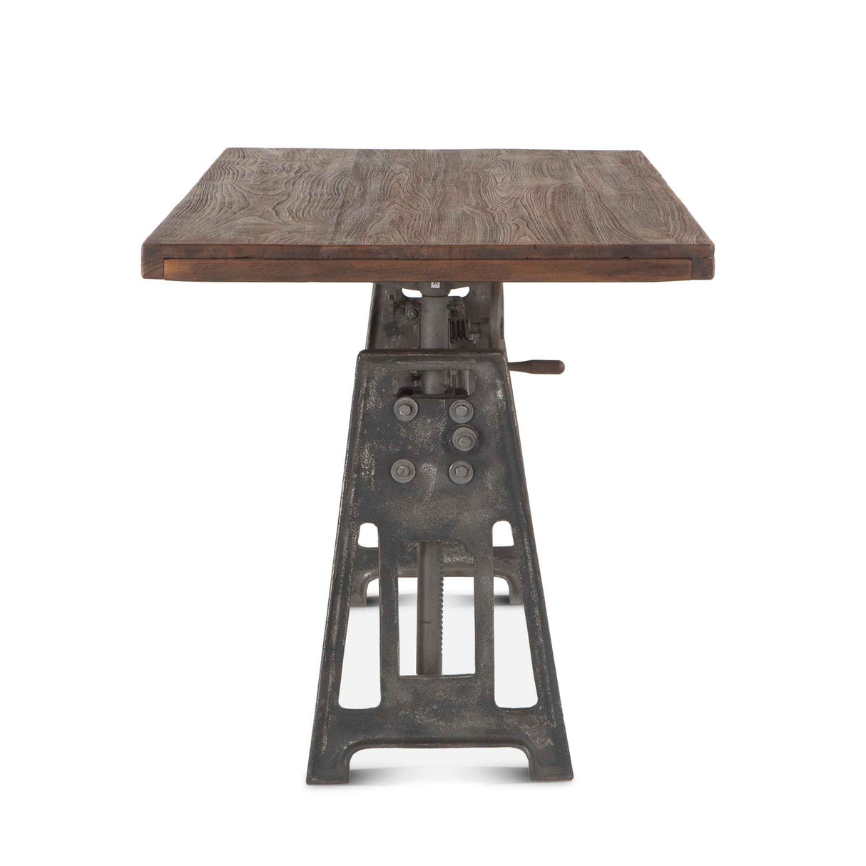 Industrial Loft 60" Adjustable Crank Office Desk in Gray Zinc by Home Trends & Design at Eve Furniture