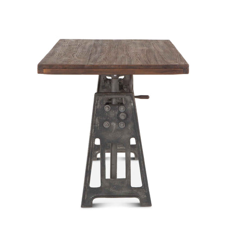 Industrial Loft 60" Adjustable Crank Office Desk in Gray Zinc by Home Trends & Design at Eve Furniture