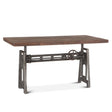 Industrial Loft 60" Adjustable Crank Office Desk in Gray Zinc by Home Trends & Design at Eve Furniture