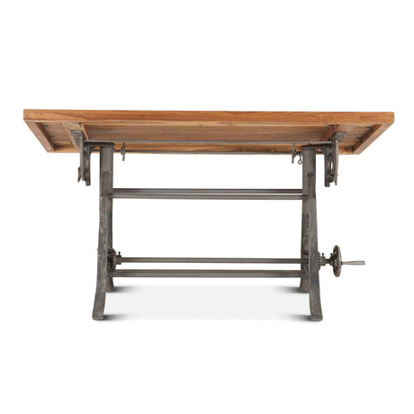 Industrial Loft 62" Adjustable Drafting Desk in Natural by Home Trends & Design at Eve Furniture