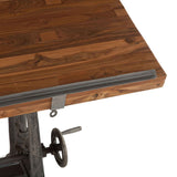 Industrial Loft 62" Adjustable Drafting Desk in Natural by Home Trends & Design at Eve Furniture