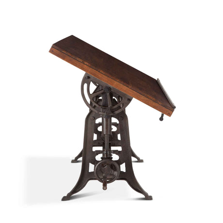 Industrial Loft 62" Adjustable Drafting Desk in Walnut by Home Trends & Design at Eve Furniture