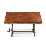 Industrial Loft 62" Adjustable Drafting Desk in Walnut by Home Trends & Design at Eve Furniture