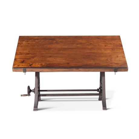 Industrial Loft 62" Adjustable Drafting Desk in Walnut by Home Trends & Design at Eve Furniture
