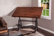Industrial Loft 62" Adjustable Drafting Desk in Walnut by Home Trends & Design at Eve Furniture