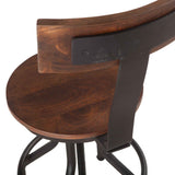 Industrial Modern 15" Adjustable Stool in Walnut by Home Trends & Design at Eve Furniture