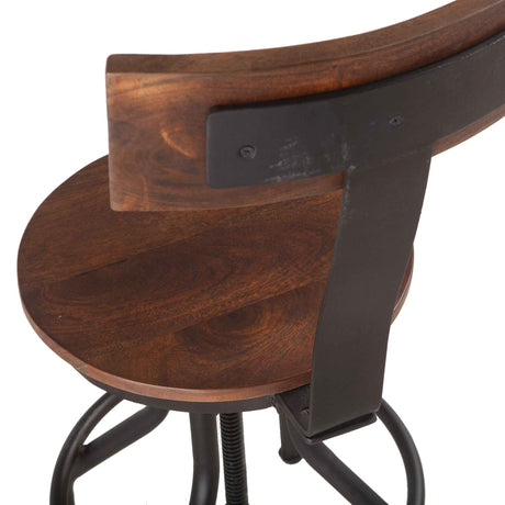 Industrial Modern 15" Adjustable Stool in Walnut by Home Trends & Design at Eve Furniture