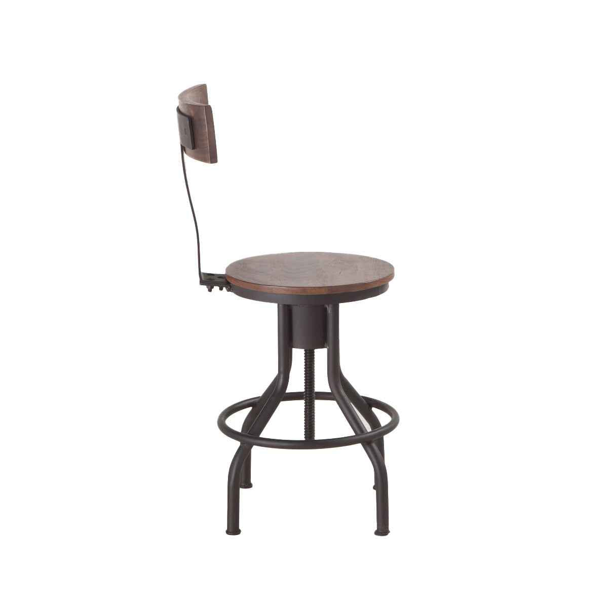 Industrial Modern 15" Adjustable Stool in Walnut by Home Trends & Design at Eve Furniture