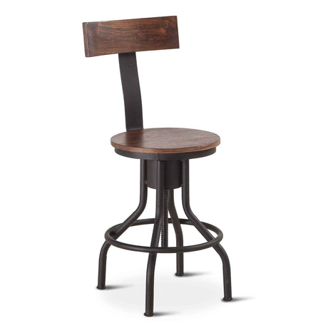 Industrial Modern 15" Adjustable Stool in Walnut by Home Trends & Design at Eve Furniture