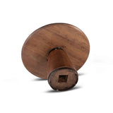 Industrial Modern 40" Round Adjustable Table in Walnut by Home Trends & Design at Eve Furniture