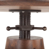 Industrial Modern 40" Round Adjustable Table in Walnut by Home Trends & Design at Eve Furniture