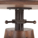 Industrial Modern 40" Round Adjustable Table in Walnut by Home Trends & Design at Eve Furniture