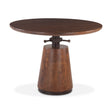 Industrial Modern 40" Round Adjustable Table in Walnut by Home Trends & Design at Eve Furniture