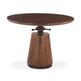 Industrial Modern 40" Round Adjustable Table in Walnut by Home Trends & Design at Eve Furniture