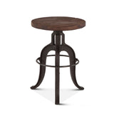 Industrial Teak 16" Adjustable Stool in Natural Reclaimed Wood by Home Trends & Design at Eve Furniture