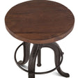 Industrial Teak 16" Adjustable Stool in Natural Reclaimed Wood by Home Trends & Design at Eve Furniture