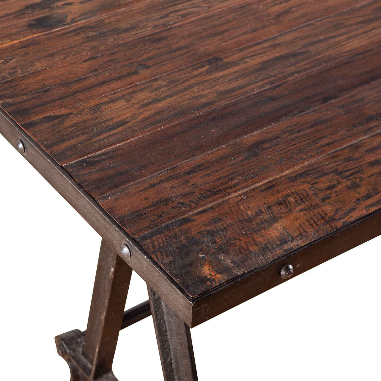Industrial Teak 66" Gathering Table in Natural Reclaimed Wood by Home Trends & Design at Eve Furniture