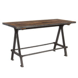 Industrial Teak 66" Gathering Table in Natural Reclaimed Wood by Home Trends & Design at Eve Furniture