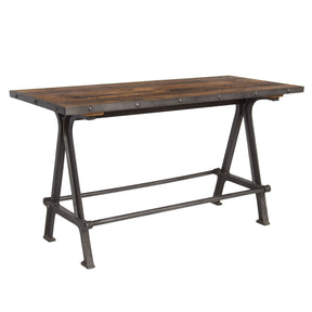 Industrial Teak 66" Gathering Table in Natural Reclaimed Wood by Home Trends & Design at Eve Furniture