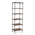 Industrial Teak 80" Wheeled Bookshelf in Natural Reclaimed Wood by Home Trends & Design at Eve Furniture