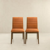Ines Burnt Orange Velvet Dining Chair (Set Of 2) by Ashcroft Furniture at Eve Furniture